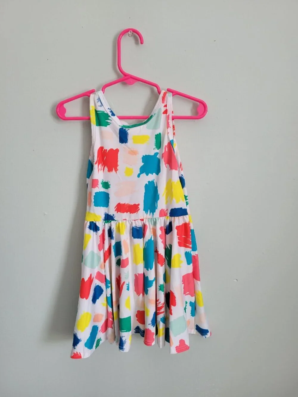 Dot Dot Smile Dress Girl's 2T Toddler Colored Paint Splatter Twirl Tank NWT